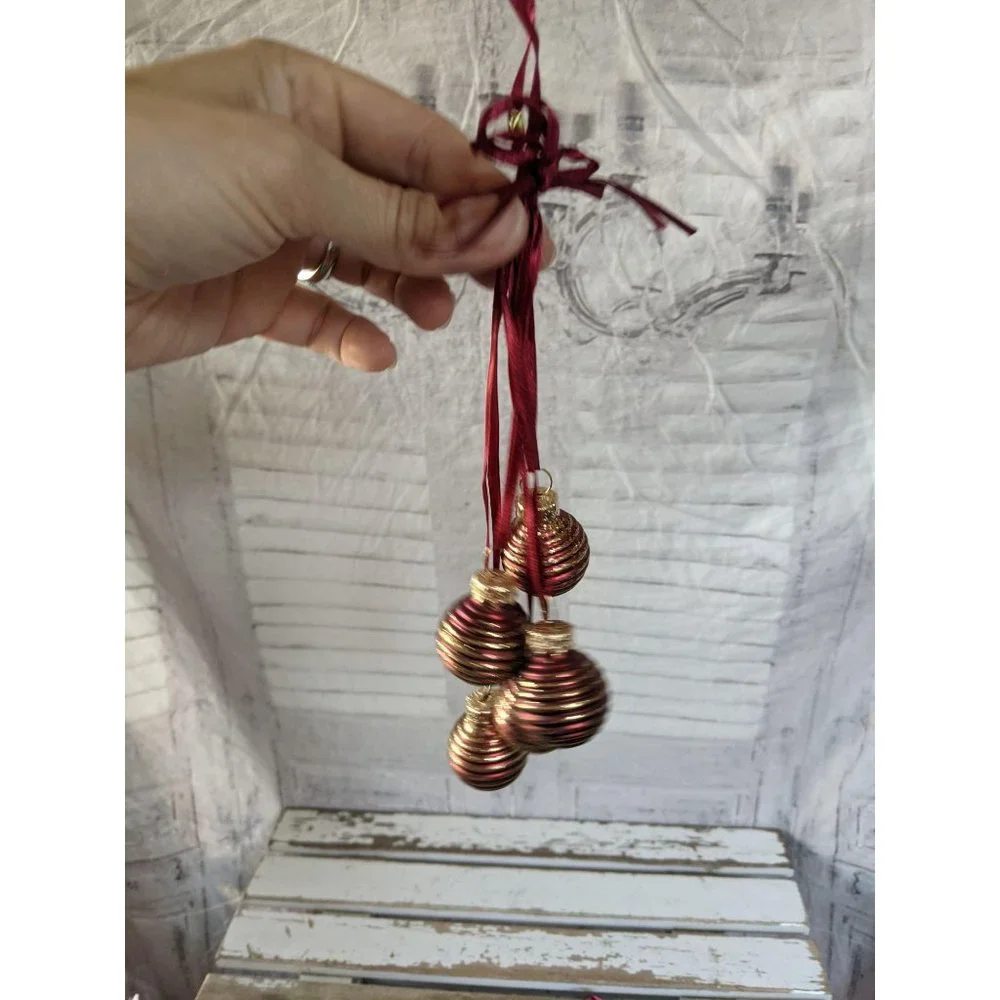 Glass ball ornament set Xmas decor tree‎